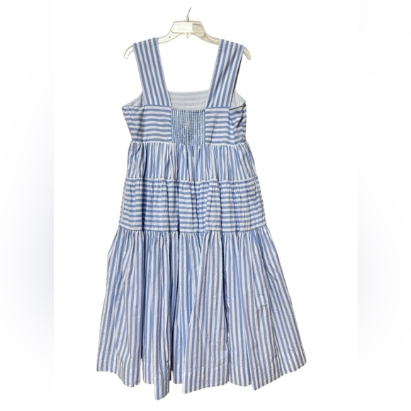 Anthropologie The Helena Square Neck Babydoll Midi Dress Sz LP - Picture 5 of 9